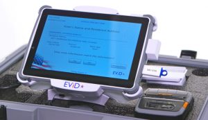 EViD Edge electronic poll book voter information screen