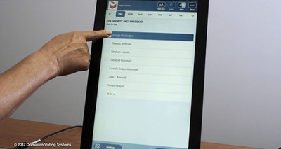 imagecast voting machine face up or face down