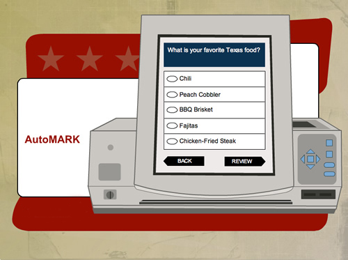 AutoMARK illustration of mark ballot screen