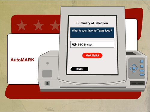 AutoMARK illustration of summary ballot screen