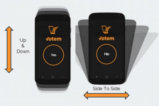 Votem mobile app accessible features