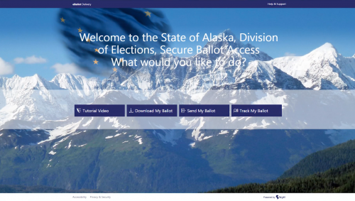 Scytl BallotSafe Alaska welcome screen