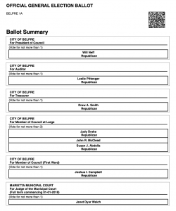 Triad GSI ballot summary screen
