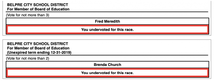 Triad GSI overvote warning