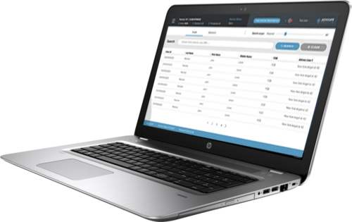 DemTech Advocate Precinct electronic poll book on laptop