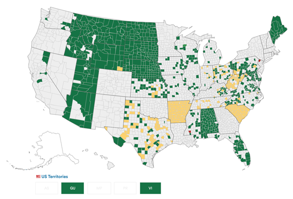 ExpressVote BMD usage map 2022