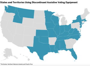 States and Territories Using Discontinued Assistive Voting Equipment