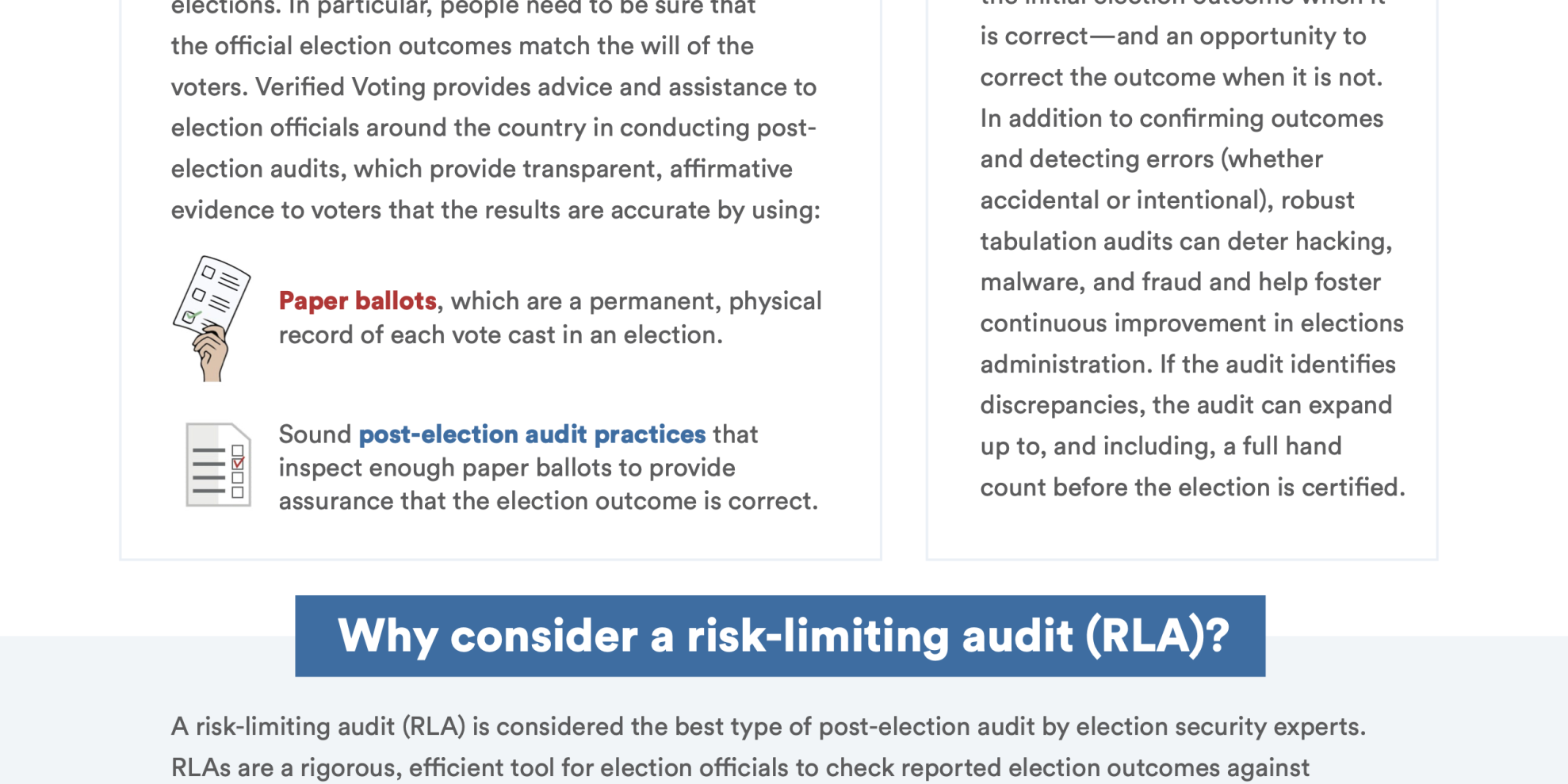 Post-Election Audit Handout Thumbnail