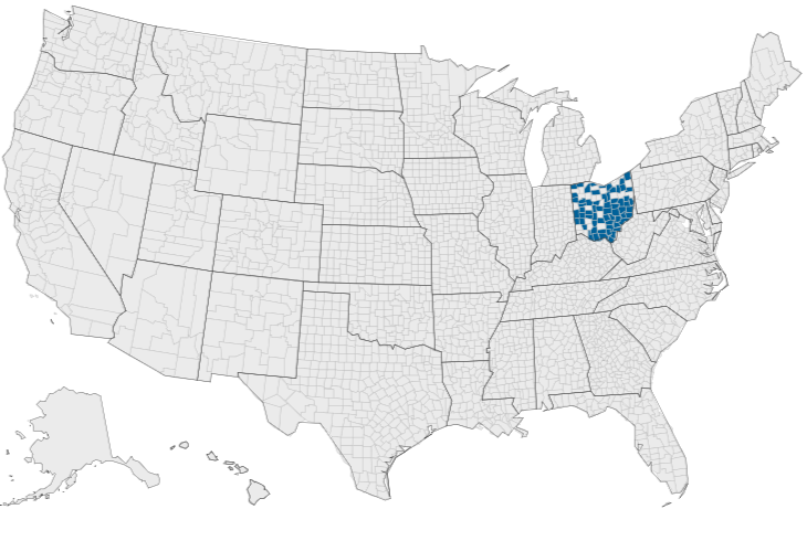 Accessible Ballot Marking Tool 2026 usage map