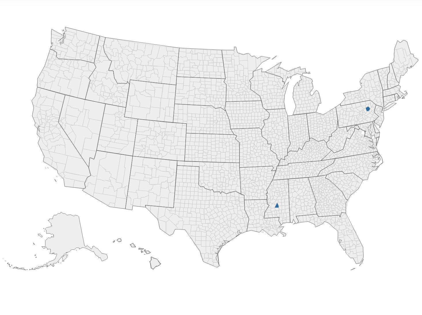 Map of DS200 scanner usage in 2024